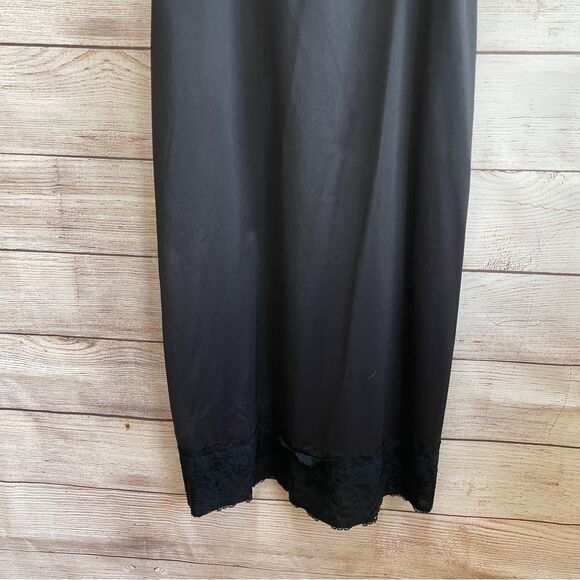 VINTAGE PINEHURST LINGERIE‎ FULL SLIP IN BLACK - Picture 3 of 7